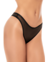 Lot de 2 strings invisibles en résille transparente noir et nude - Mapalé