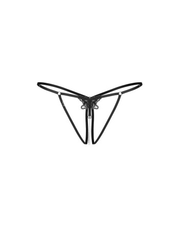 Selisme string ouvert noir