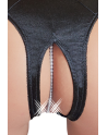 Tanga ouvert en satin avec perles - Cottelli