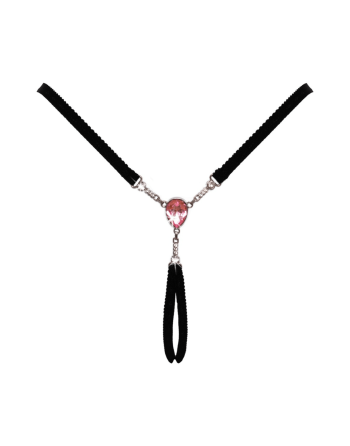 String bijou ouvert noir glamour - Cottelli