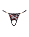 String ouvert dentelle bicolore  perles amovibles - Cottelli