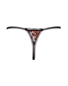 String ouvert dentelle bicolore  perles amovibles - Cottelli