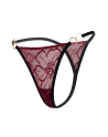 String bordeaux avec anneaux détachables