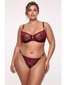 String bordeaux avec anneaux détachables