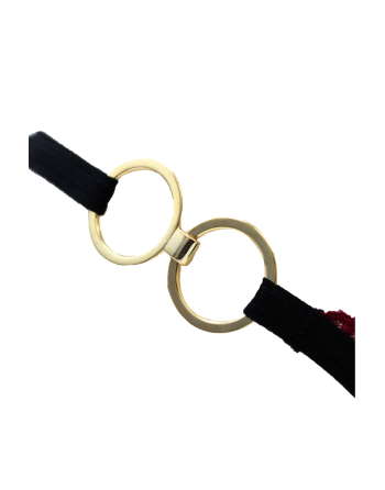 String bordeaux avec anneaux détachables