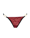 String bordeaux avec anneaux détachables