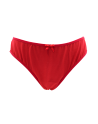 Culotte rouge en dentelle avec nœud en satin