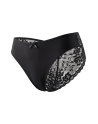 Culotte noire en dentelle avec nœud en satin