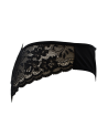 Culotte noire en dentelle avec nœud en satin