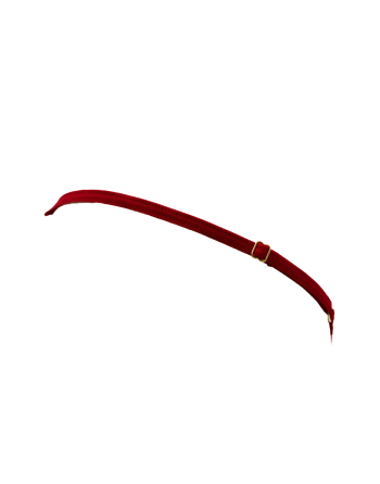 String rouge avec bijou perle  strass dorés