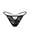 String noir avec bijou perle  strass dorés