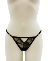 String noir avec bijou perle  strass dorés