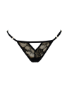 String noir avec bijou perle  strass dorés
