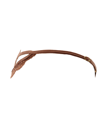String taupe en dentelle avec bijou cœur doré