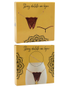 String en dentelle taupe ouvert avec chaînes dorées