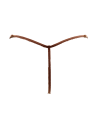 String en dentelle taupe ouvert avec chaînes dorées