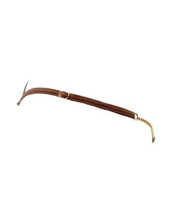 String en dentelle taupe ouvert avec chaînes dorées