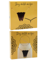 String en dentelle marron ouvert avec chaînes dorées