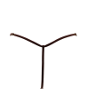 String en dentelle marron ouvert avec chaînes dorées