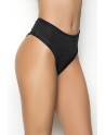 String bande large noir taille haute, tissu fronçé à l'arrière 