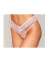 String avec broderie florale rose avec taille en forme de « V » 