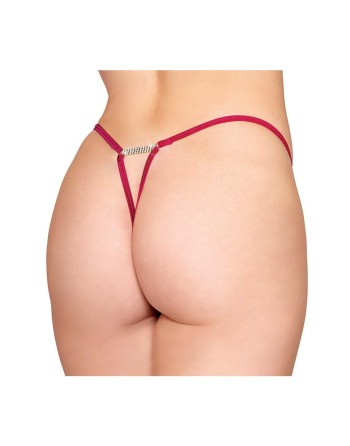 String ficelle rouge avec chaine strass 