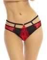 Culotte échancrée rouge et noir 