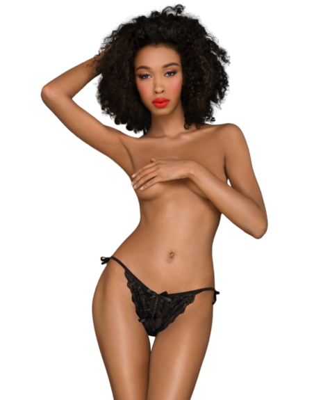 Culotte ouverte noire Too hot to be real 