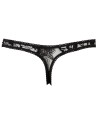 String ouvert à l'entre-jambe en dentelle noire 