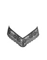 String en dentelle florale noire 