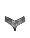 String en dentelle florale noire 