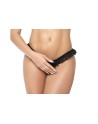 Culotte ouverte noire avec froufrou en dentelle 