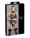 Ensemble soutien-gorge, porte jarretelles et culotte noir sexy - OR2213346BLK