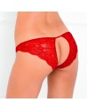 Culotte rouge dentelle ouverture sur les fesses 