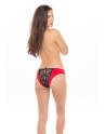 Culotte ouverte noir et rouge 