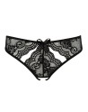 Culotte noire ouverte à l'entrejambe