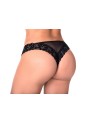 String dentelle et fine résille noire 