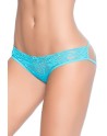Culotte ouverte bleue turquoise ornements façon cage 
