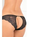 Tanga noir dentelle ouverture sur les fesses 