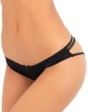 Culotte noire douce ornements quadrillés sur les fesses 
