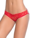 Culotte ouverte rouge ornements façon cage 