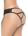 Culotte noire ouverte sexy style cage 