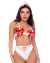 Déguisement infirmière 2 pièces avec soutien-gorge à lanières et nœuds - Mapalé
