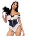 Costume sexy de soubrette 2 pièces 
