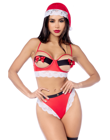Déguisement sexy Mère Noël 3 pièces 