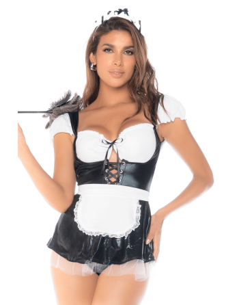 Costume sexy soubrette 3 pièces 