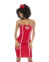 Costume infirmière 2 pièces, robe avec bretelles réglables et serre tête