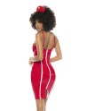 Costume infirmière 2 pièces, robe avec bretelles réglables et serre tête