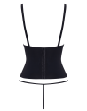 Corset taille noir Cottelli PARTY – Corset à armatures avec sangles décoratives et mini string