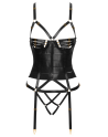 Corset porte-jarretelles et string assorti - Cottelli